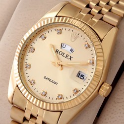Rolex Yellow Gold Diamond Marker Day N Date Watch